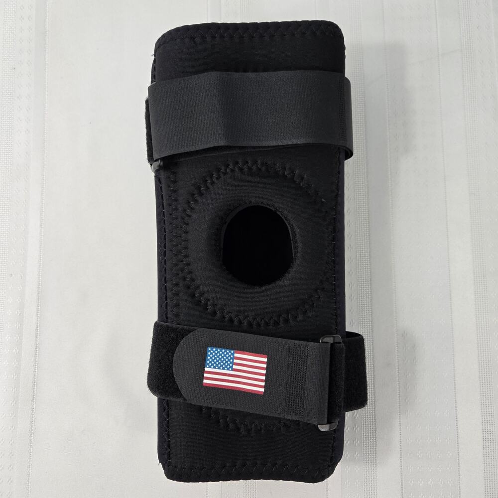 Neoprene Adjustable Compression Pull On Supportive Open Knee Sleeve - Medium